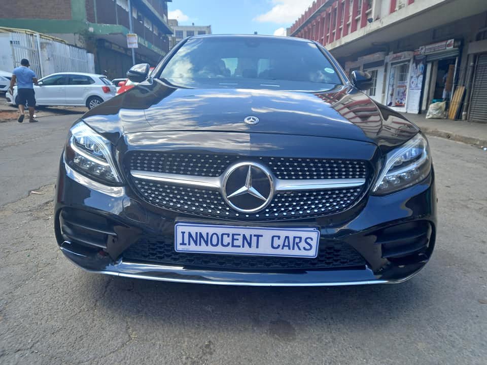 2018 MERCEDES BENZ C180 AMG, PETROL, AUTOMATIC, BLACK COLOUR, MILEAGE 90000KM