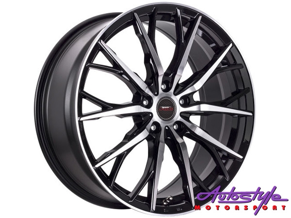 15″ A-Line Mercer 5/100 BKMF Alloy Wheels
