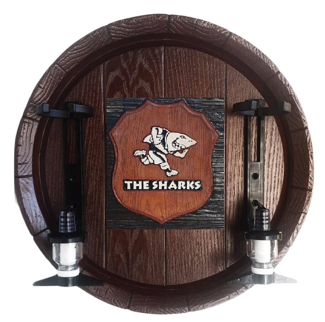Sharks Rugby Liquor Dispenser: Large Barrel End with 2 Optics Brand New Products Sharks Rugby Liquor Dispenser: Large Barrel End with 2 Optics Brand New Products