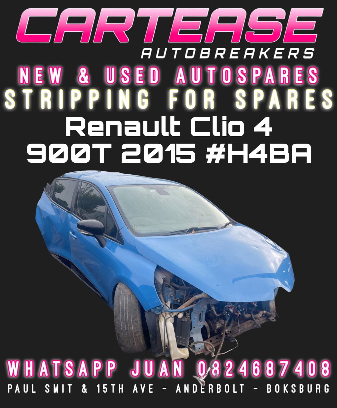 RENAULT CLIO 4 900T 2015 #H4BA STRIPPING FOR SPARES - Private Seller RENAULT CLIO 4 900T 2015 #H4BA STRIPPING FOR SPARES - Private Seller
