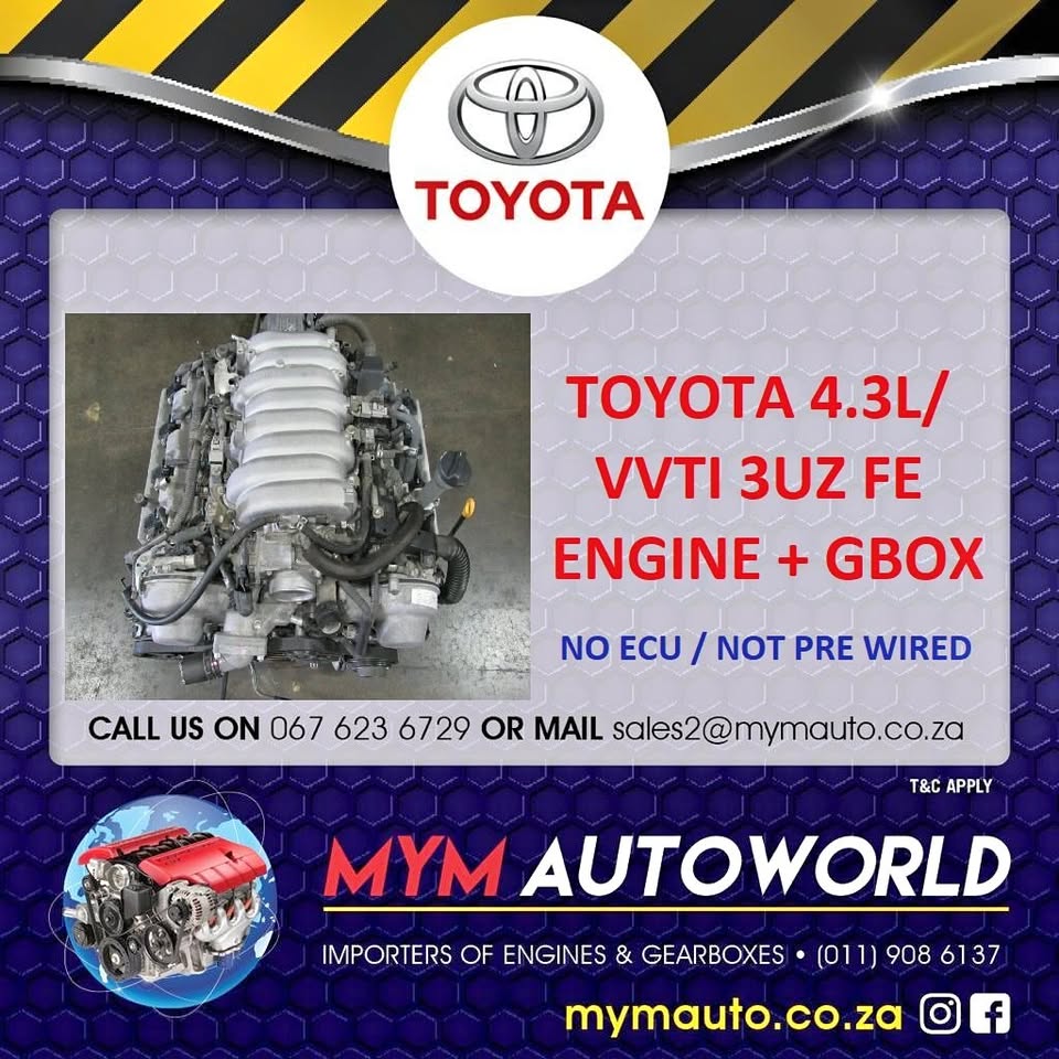 TOYOTA 4.3L VVTI 3UZ ENGINE + GEARBOX - Private Seller TOYOTA 4.3L VVTI 3UZ ENGINE + GEARBOX - Private Seller