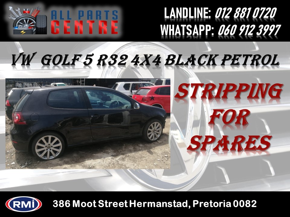 VW Golf 5 R32 4×4 black stripping for used spares and body parts VW Golf 5 R32 4×4 black stripping for used spares and body parts