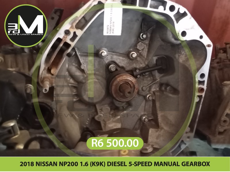 2018 NISSAN NP200 1.6 (K9K) DIESEL 5 SPEED MANUAL GEARBOX MV0672 - Private Seller 2018 NISSAN NP200 1.6 (K9K) DIESEL 5 SPEED MANUAL GEARBOX MV0672 - Private Seller
