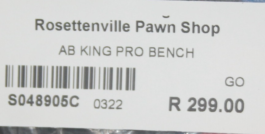 Ab king pro bench S048909C #Rosettenvillepawnshop
