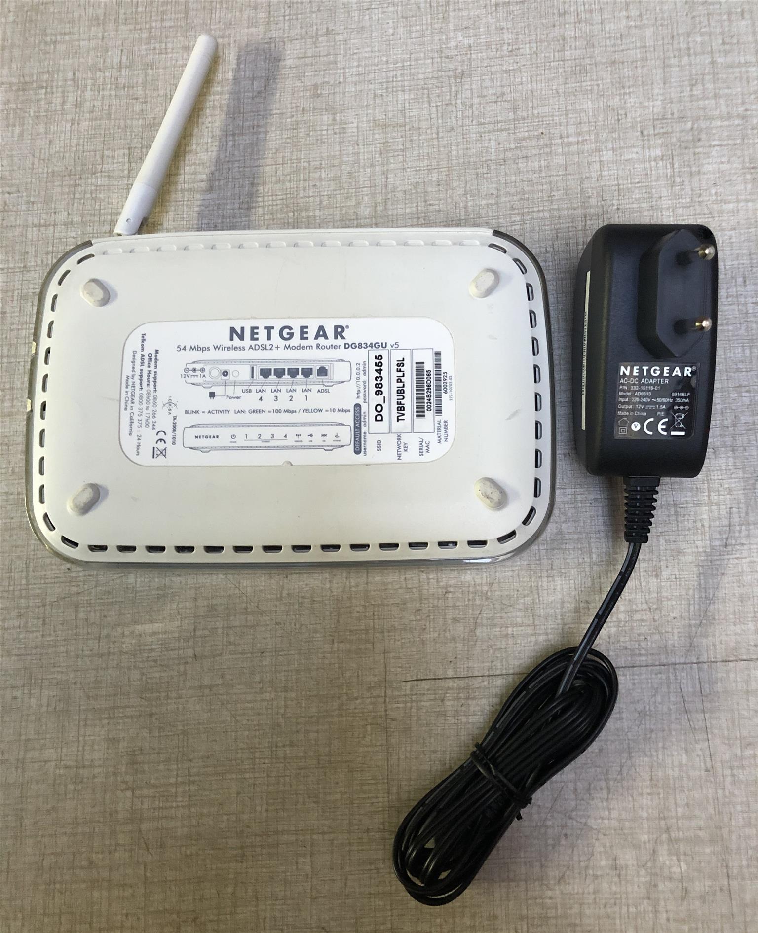 Netgear DG834GU Wi-Fi ADSL internet router