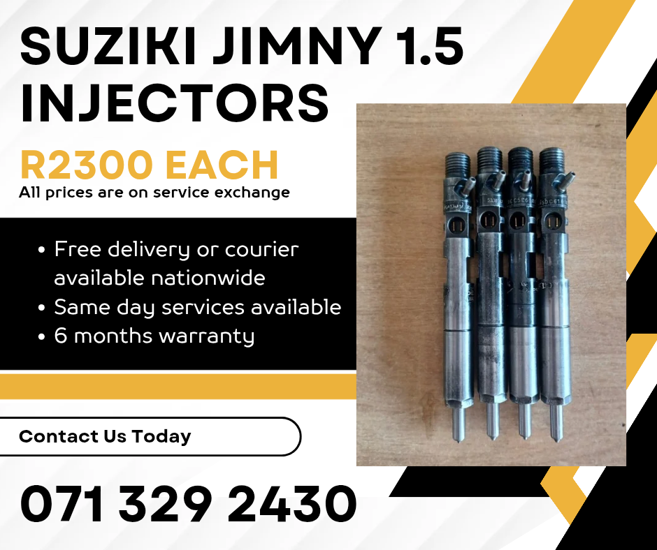 SUZIKI JIMNY 1.5 INJECTORS FOR SALE WITH WARRANTY - Private Seller SUZIKI JIMNY 1.5 INJECTORS FOR SALE WITH WARRANTY - Private Seller