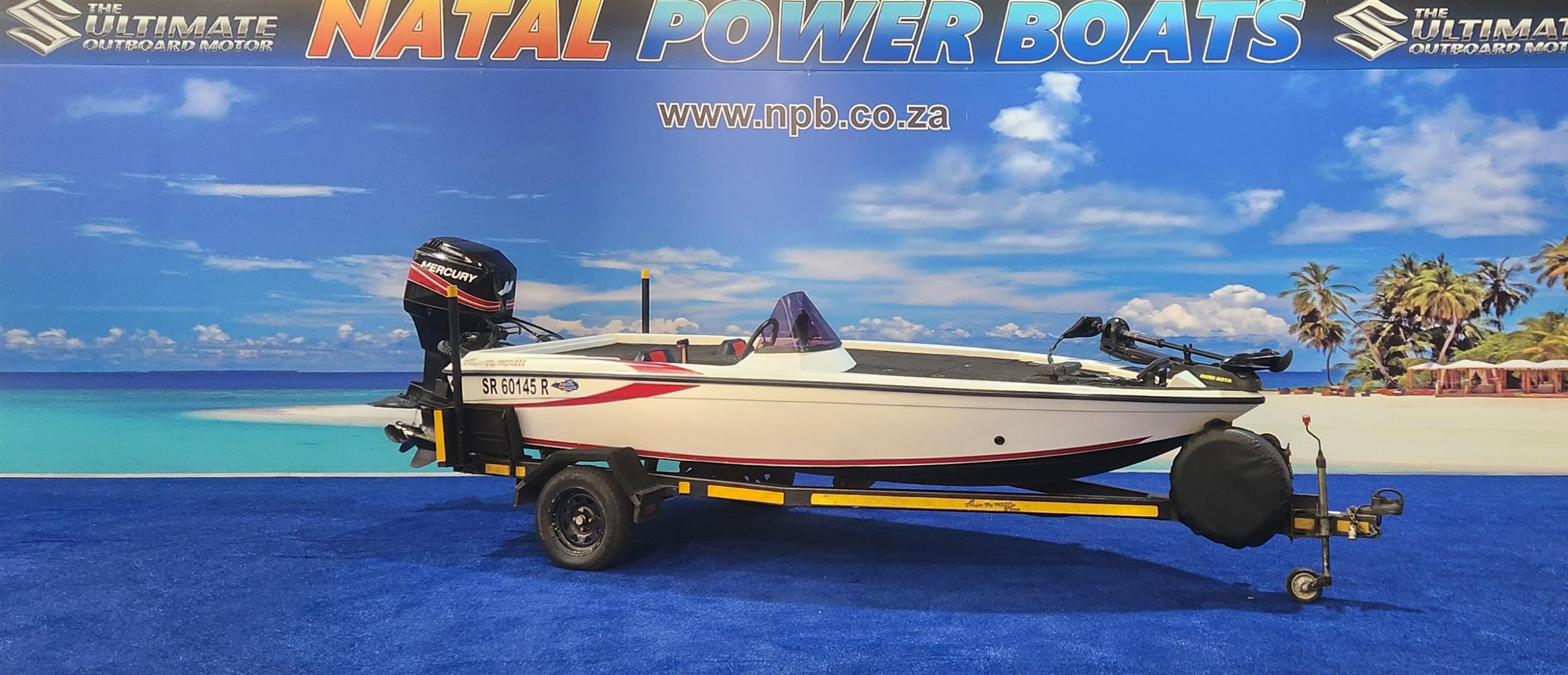 DRAGON FLY 15 FT ON TRAILER 90 HP MERCURY 2 STROKE