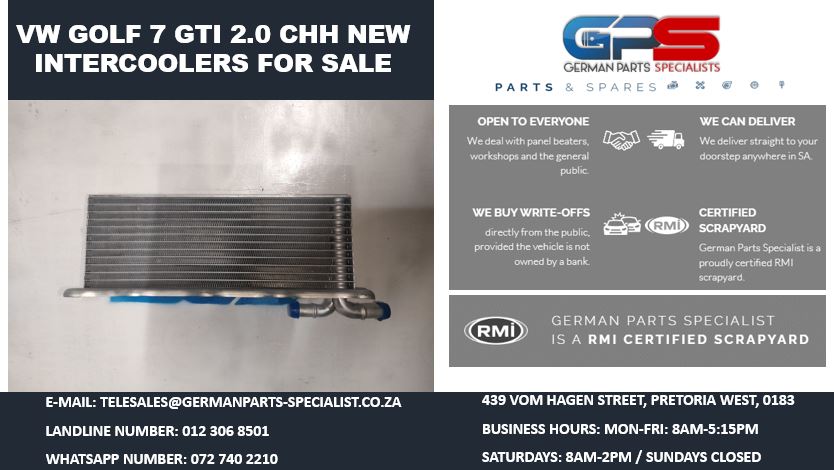 VW GOLF 7 GTI 2.0 CHH NEW INTERCOOLER FOR SALE - Private Seller VW GOLF 7 GTI 2.0 CHH NEW INTERCOOLER FOR SALE - Private Seller