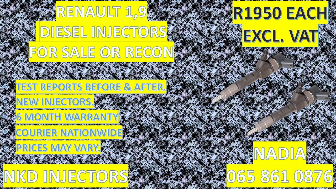DIESEL INJECTORS FOR SALE FOR RENAULT 1.9 - TESTED - Private Seller DIESEL INJECTORS FOR SALE FOR RENAULT 1.9 - TESTED - Private Seller