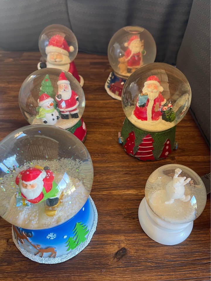 Collection of Christmas snow globes Collection of Christmas snow globes