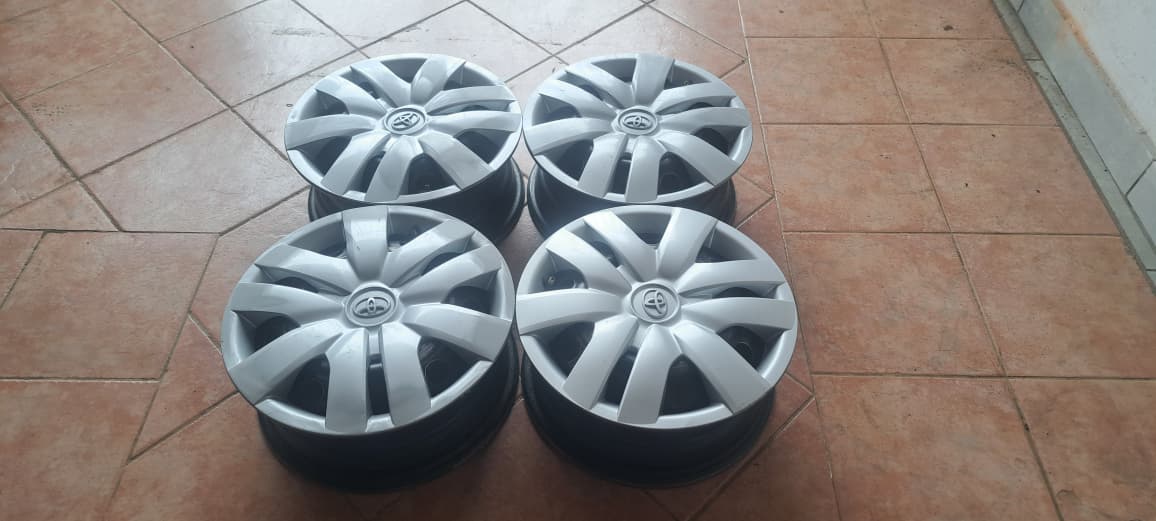 14inch toyota steel rims and wheel covers available - Private Seller 14inch toyota steel rims and wheel covers available - Private Seller