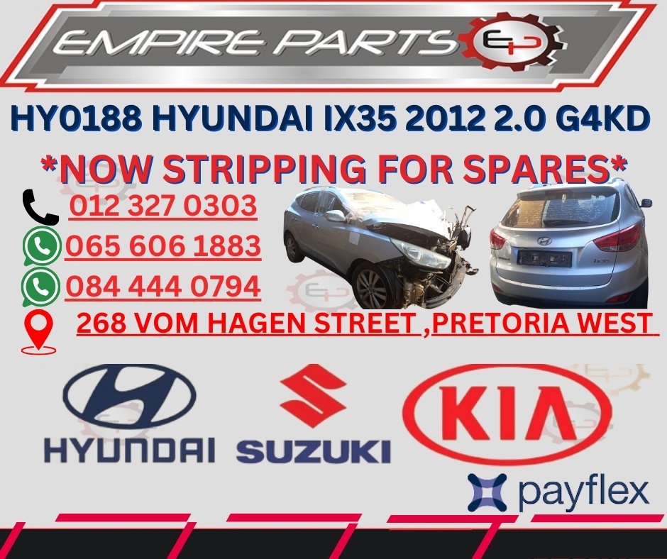 HY0188 HYUNDAI IX35 2012 2.0 G4KD *NOW STRIPPING FOR SPARES* - Private Seller HY0188 HYUNDAI IX35 2012 2.0 G4KD *NOW STRIPPING FOR SPARES* - Private Seller