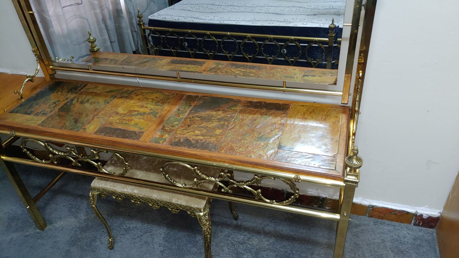 Vintage Style Italian Brass Bedroom Suite