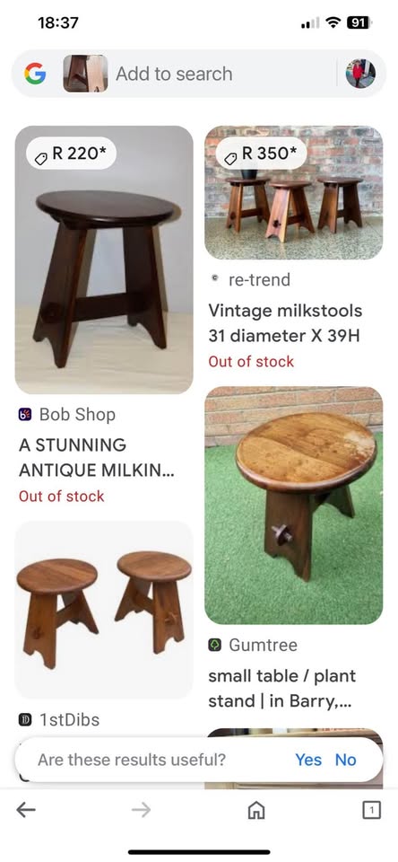 Vintage milk foot stool