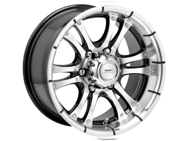 15″ A-Line Fear 5/120 Black Machine Face Alloy Wheels