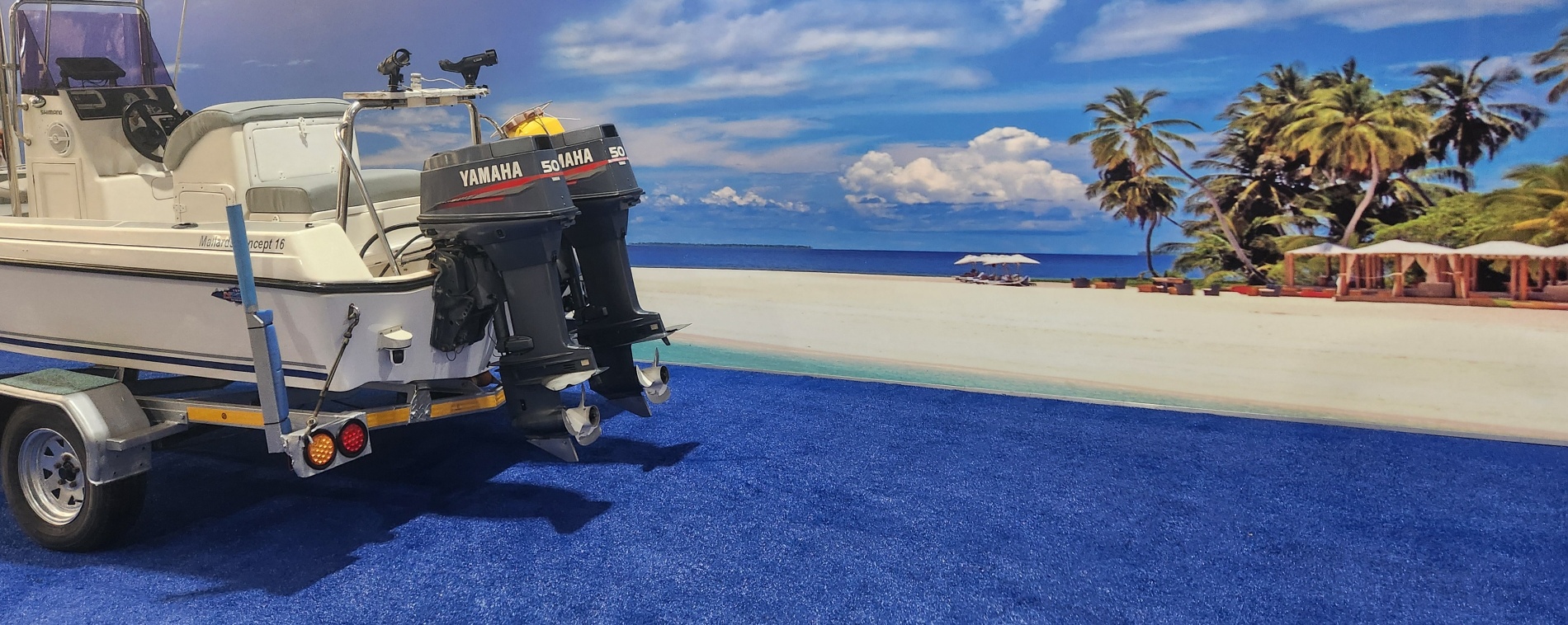CONCEPT 16 FT ON TRAILER 2 X 50 HP YAMAHA TRIMS