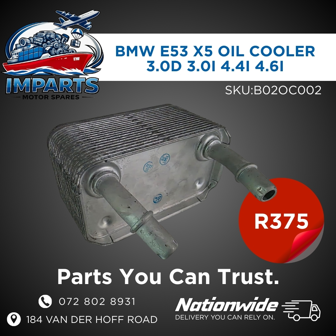 BMW E53 X5 OIL COOLER 3.0D / 3.0I / 4.4I / 4.6I - Private Seller BMW E53 X5 OIL COOLER 3.0D / 3.0I / 4.4I / 4.6I - Private Seller