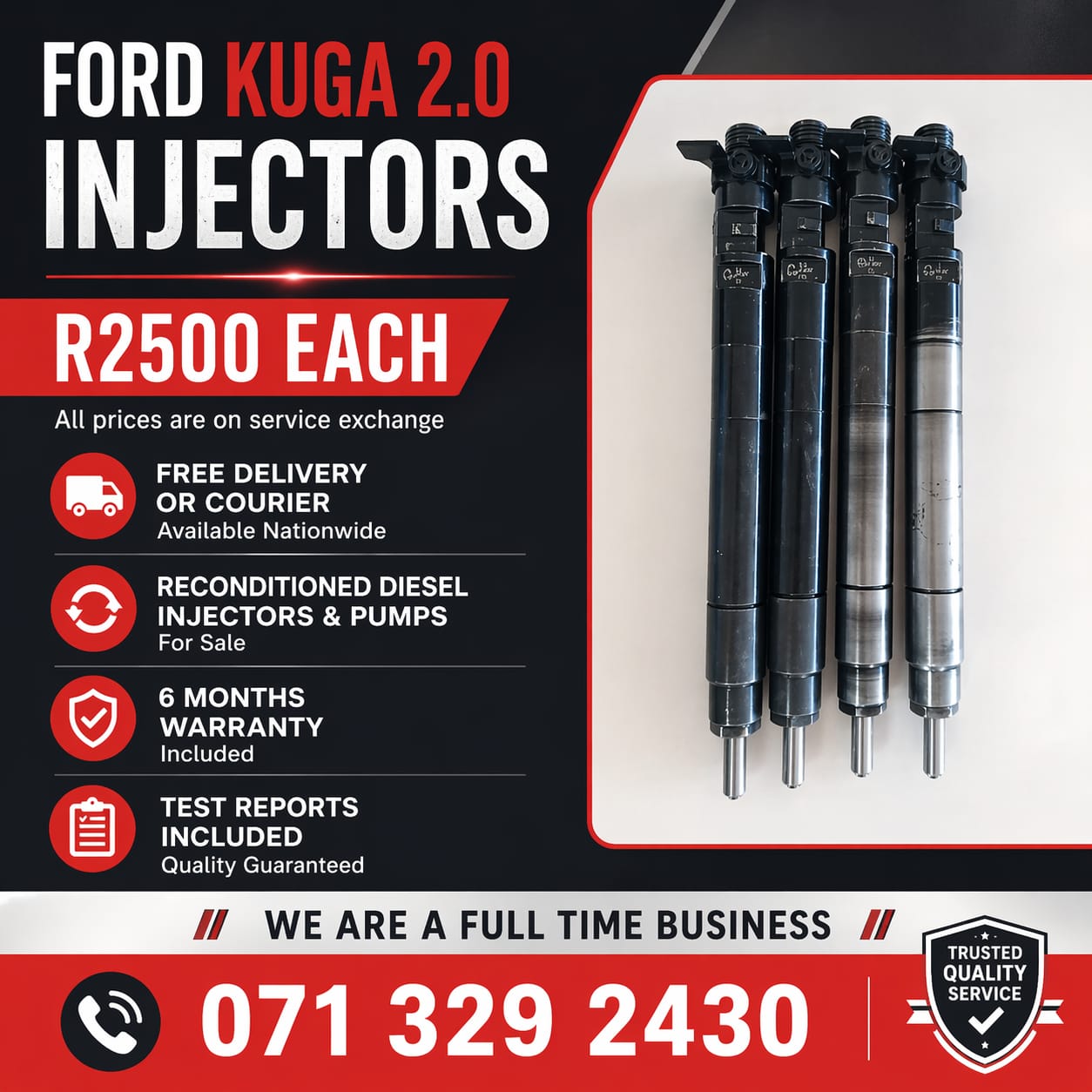 FORD KUGA 2.0 INJECTORS FOR SALE WITH WARRANTY INCLUDED - Private Seller FORD KUGA 2.0 INJECTORS FOR SALE WITH WARRANTY INCLUDED - Private Seller