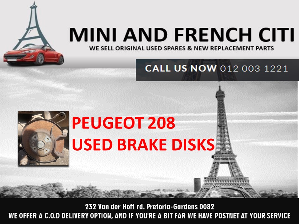 Peugeot 208 brake discs for sale used - Private Seller Peugeot 208 brake discs for sale used - Private Seller