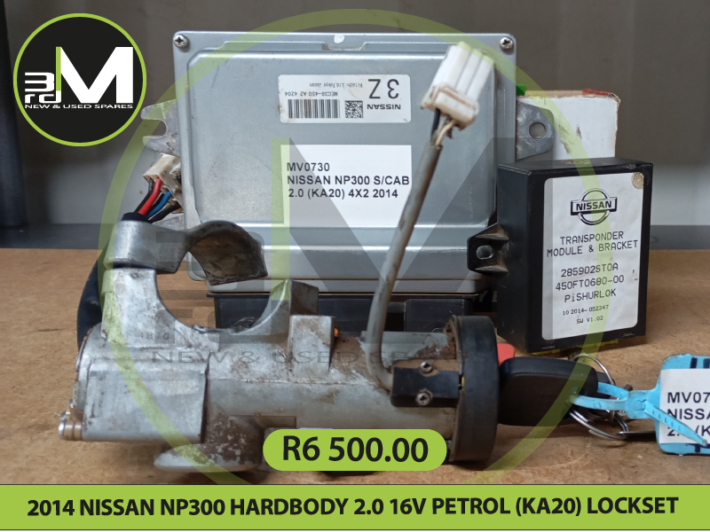 2014 NISSAN NP300 HARDBODY 2.0 16V PETROL (KA20) LOCKSET MV0730 - Private Seller 2014 NISSAN NP300 HARDBODY 2.0 16V PETROL (KA20) LOCKSET MV0730 - Private Seller