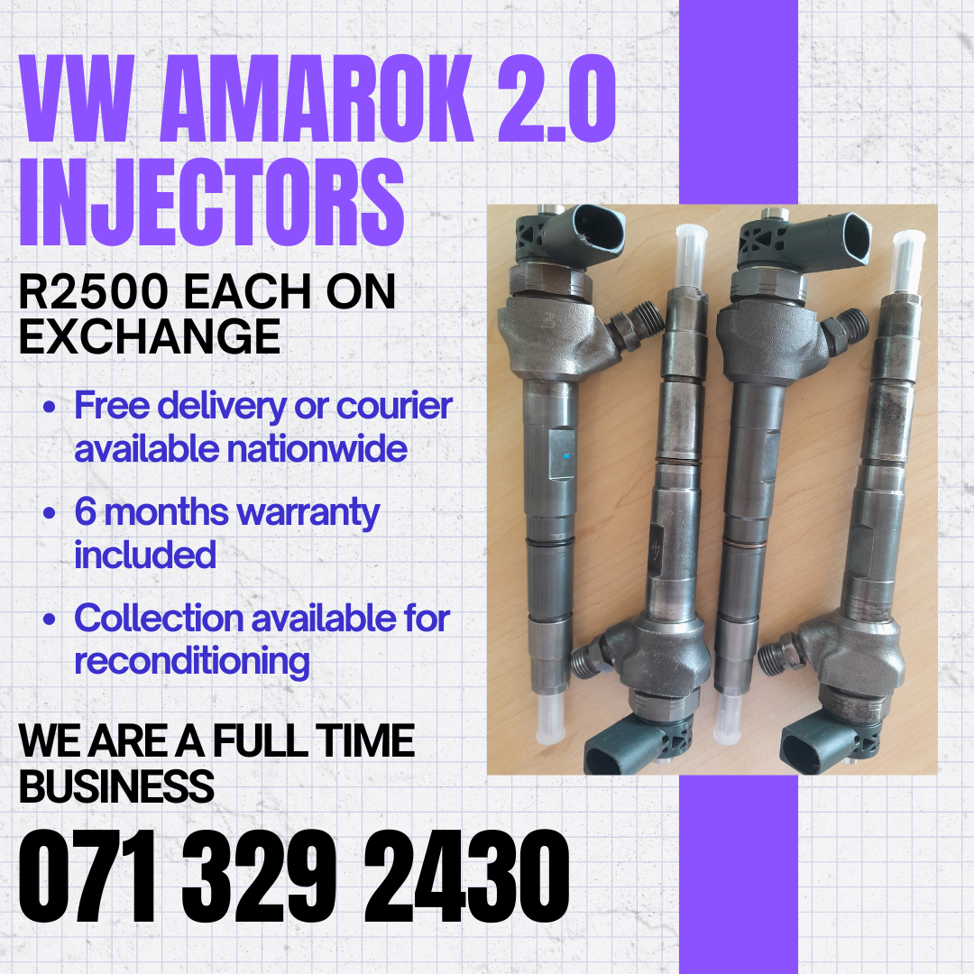 VW AMAROK 2.0 DIESEL INJECTORS FOR SALE WITH WARRANTY - Private Seller VW AMAROK 2.0 DIESEL INJECTORS FOR SALE WITH WARRANTY - Private Seller