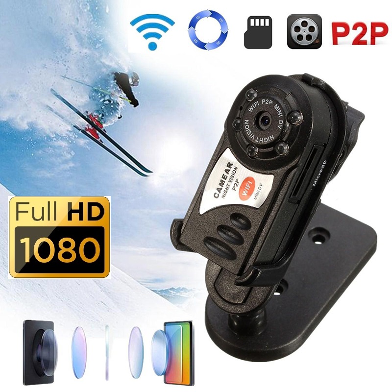 WiFi Mini Hidden Spy Camera, Portable NVR WiFi Q7 P2P Miniature Spy DVR Camera.