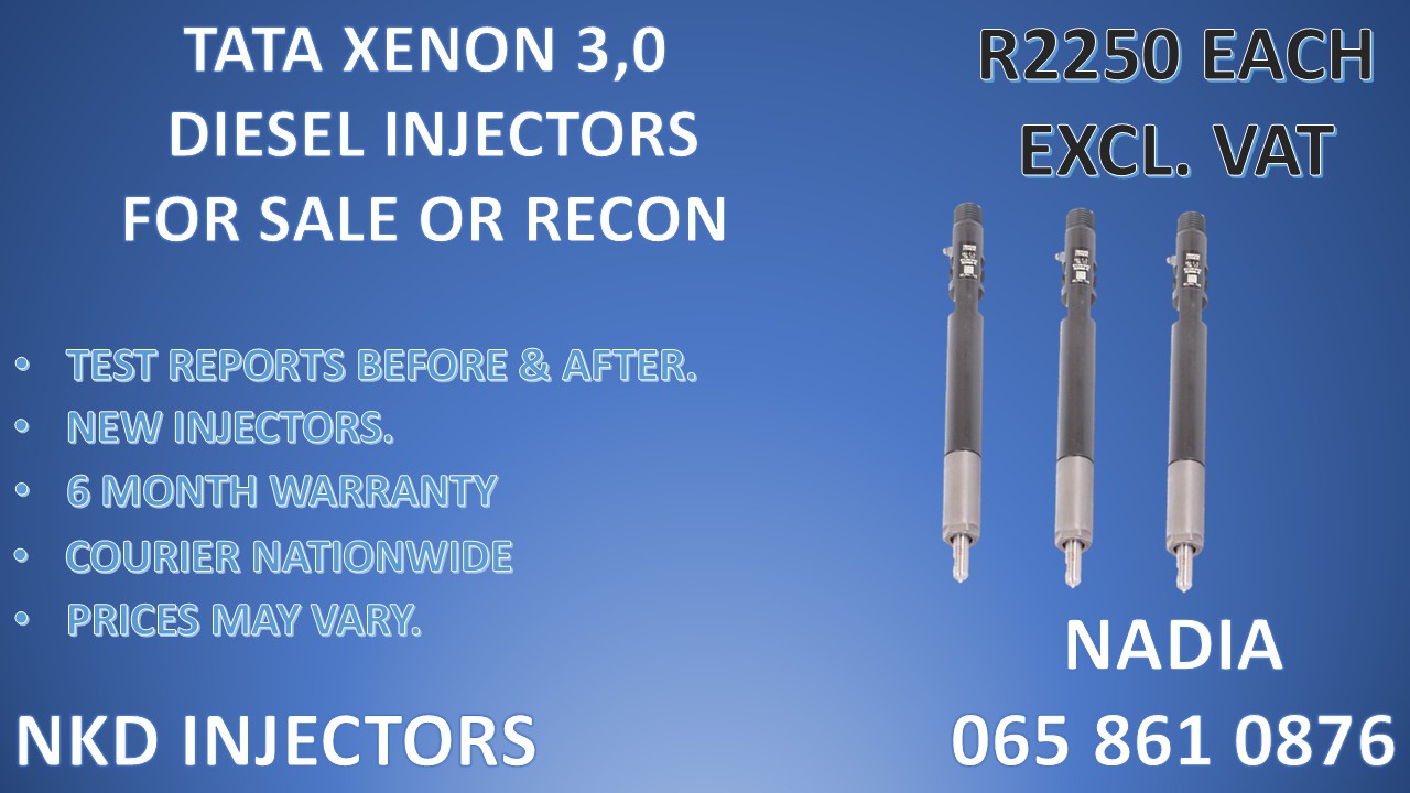 RECONDITIONED DIESEL INJECTORS FOR TATA XENON 3.0 FOR SALE / RECON - Private Seller RECONDITIONED DIESEL INJECTORS FOR TATA XENON 3.0 FOR SALE / RECON - Private Seller