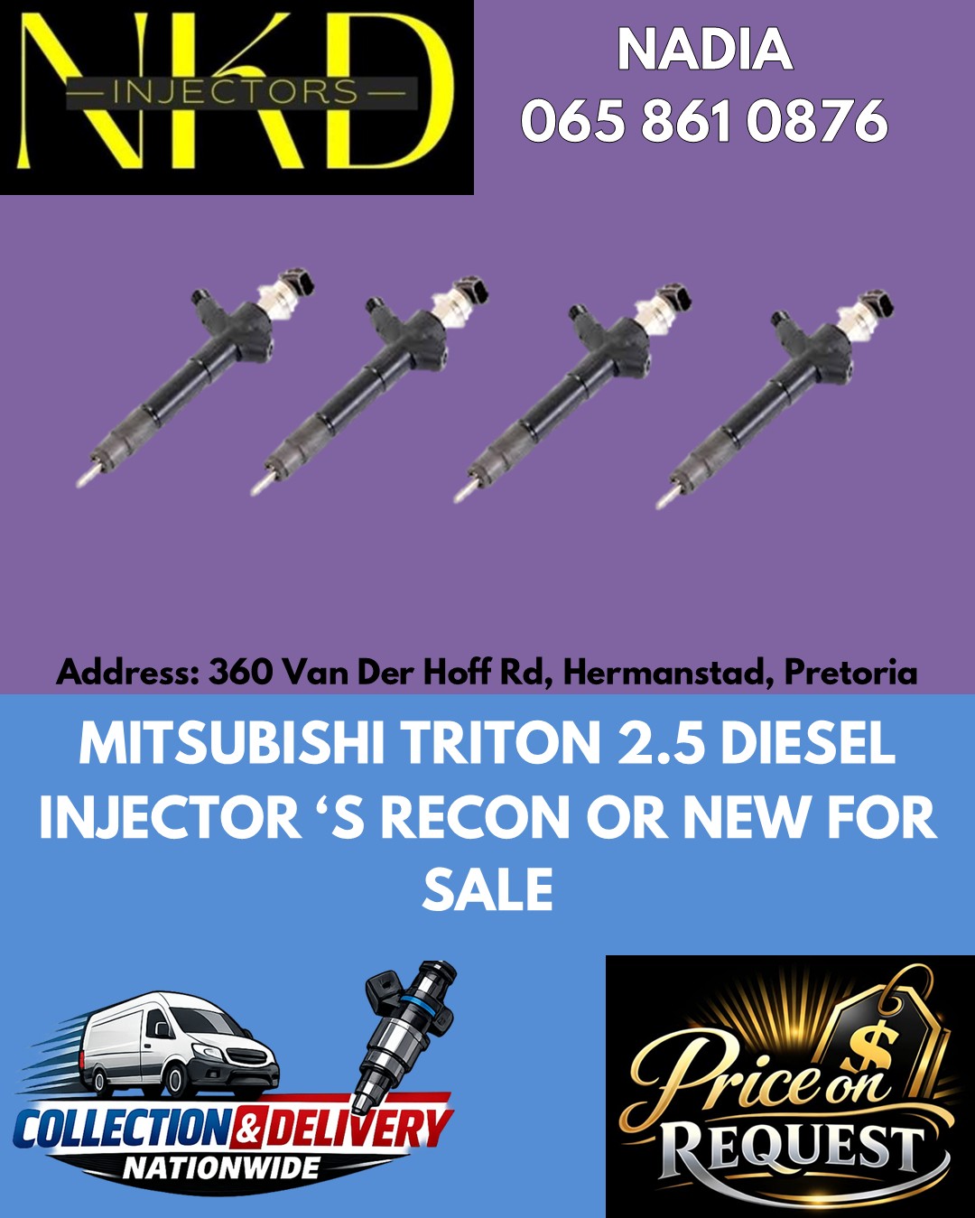 MITSUBISHI TRITON 2.5 NEW & RECONDITIONED DIESEL INJECTORS - Private Seller MITSUBISHI TRITON 2.5 NEW & RECONDITIONED DIESEL INJECTORS - Private Seller
