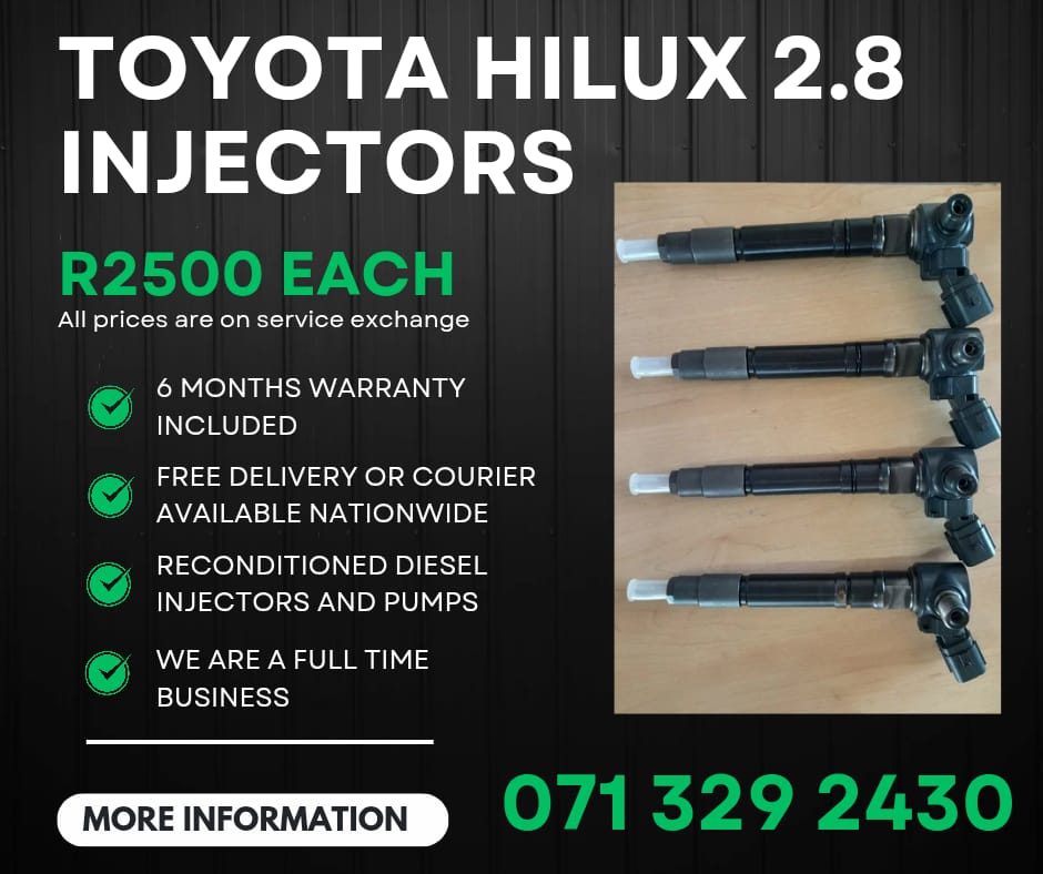TOYOTA HILUX 2.8 INJECTORS FOR SALE WITH WARRANTY - Private Seller TOYOTA HILUX 2.8 INJECTORS FOR SALE WITH WARRANTY - Private Seller