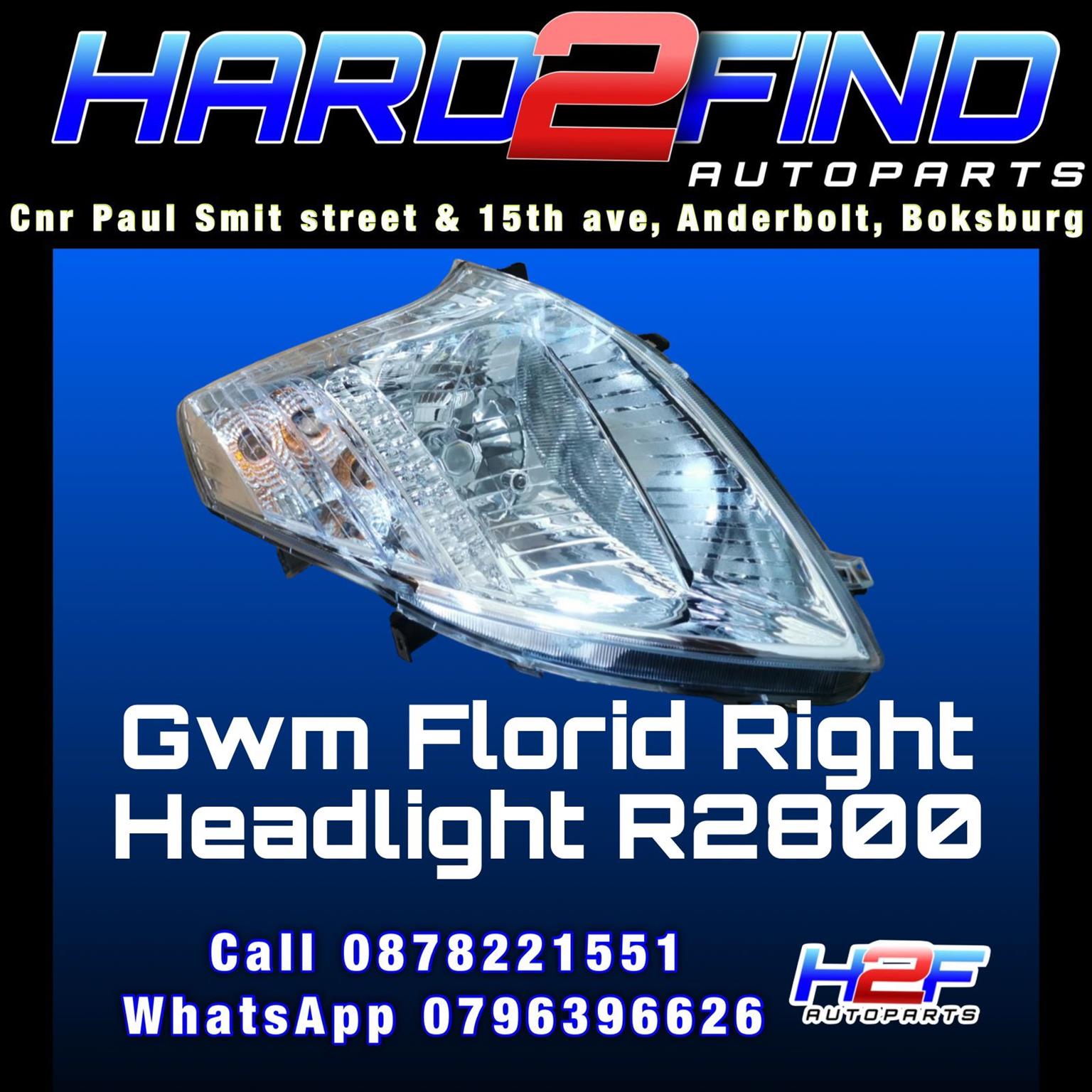 GWM FLORID RIGHT HEADLIGHT - Private Seller