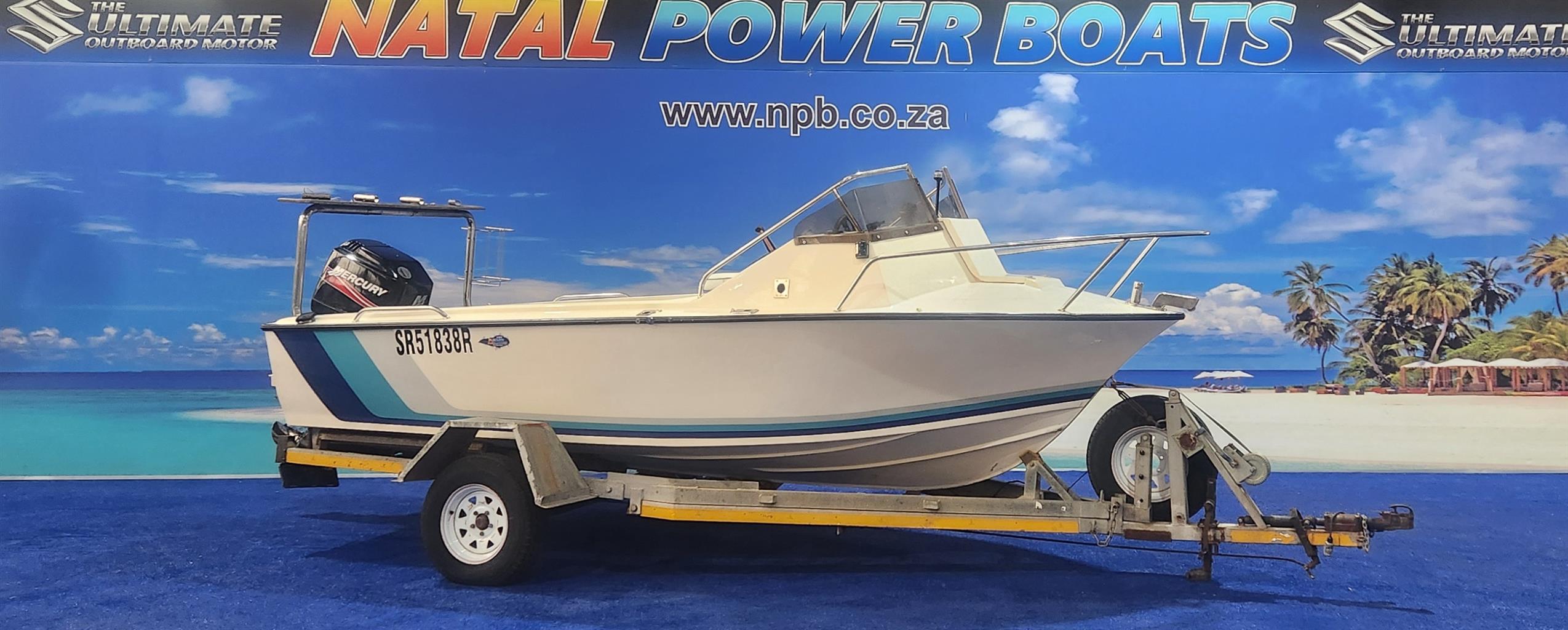 DORADO 16.6 ON TRAILER 90 HP MERCURY TRIM