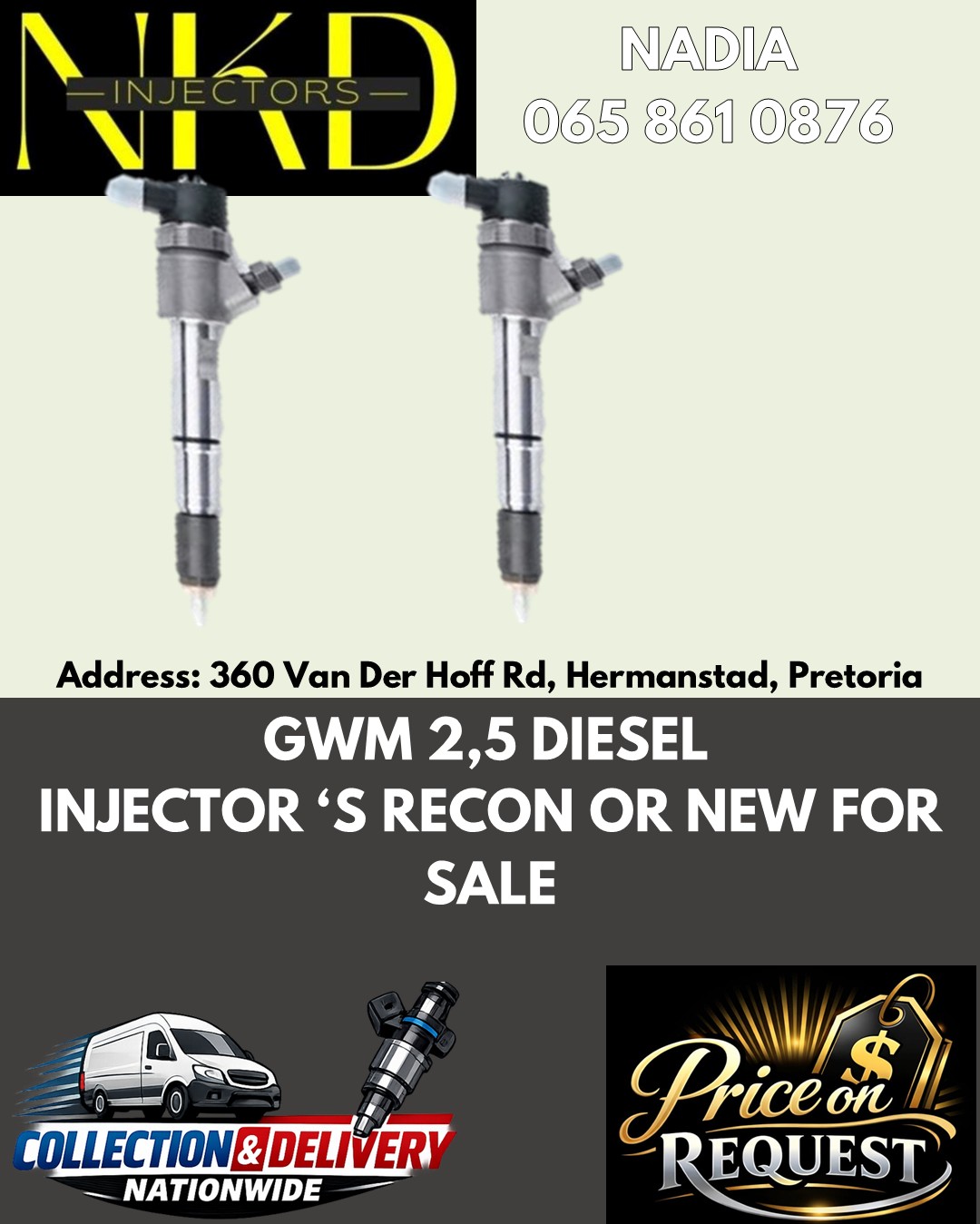 GWM 2.5 DIESEL INJECTORS AVAILABLE NOW - Private Seller GWM 2.5 DIESEL INJECTORS AVAILABLE NOW - Private Seller