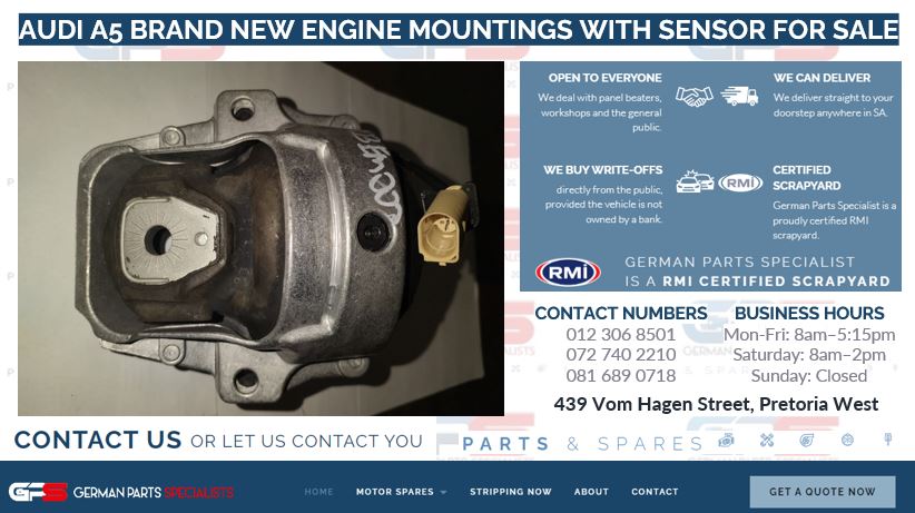 AUDI A5 BRAND NEW ENGINE MOUNTINGS WITH SENSOR FOR SALE - Private Seller