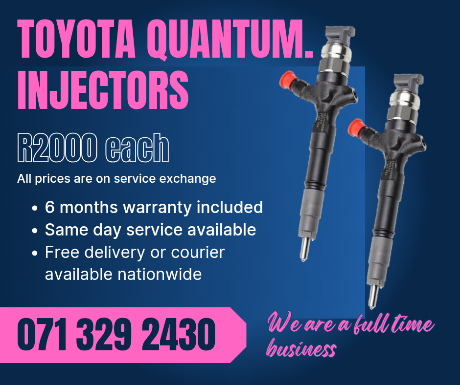 TOYOTA QUANTUM DIESEL INJECTORS FOR SALE WITH WARRANTY INCLUDED - Private Seller TOYOTA QUANTUM DIESEL INJECTORS FOR SALE WITH WARRANTY INCLUDED - Private Seller
