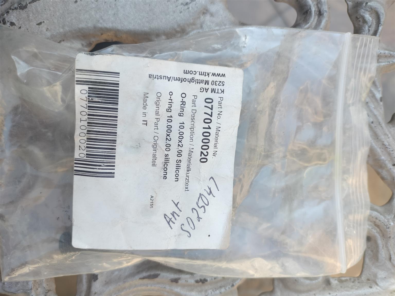 Husqvarna/KTM silicon oil tank o-ring for Husqvarna TPI off-road motorcycle. New - Private Seller Husqvarna/KTM silicon oil tank o-ring for Husqvarna TPI off-road motorcycle. New - Private Seller