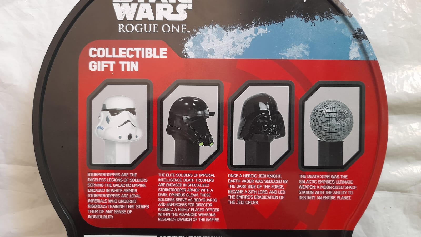STAR WARS ROGUE ONE DEATH STAR PEZ TIN COLLECTION