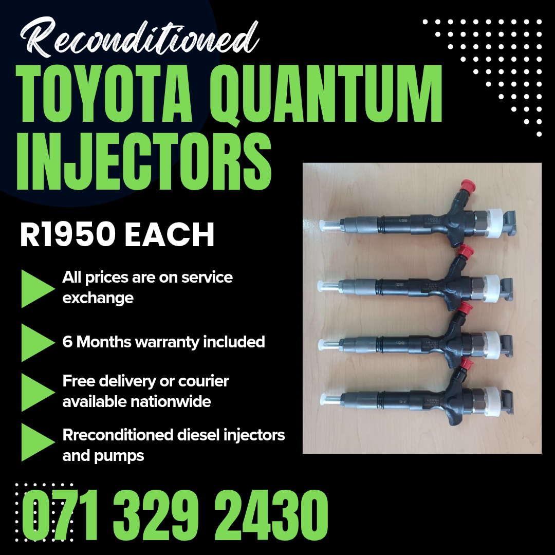TOYOTA QUANTUM 2.5 INJECTORS FOR SALE WITH WARRANTY INCLUDED - Private Seller TOYOTA QUANTUM 2.5 INJECTORS FOR SALE WITH WARRANTY INCLUDED - Private Seller