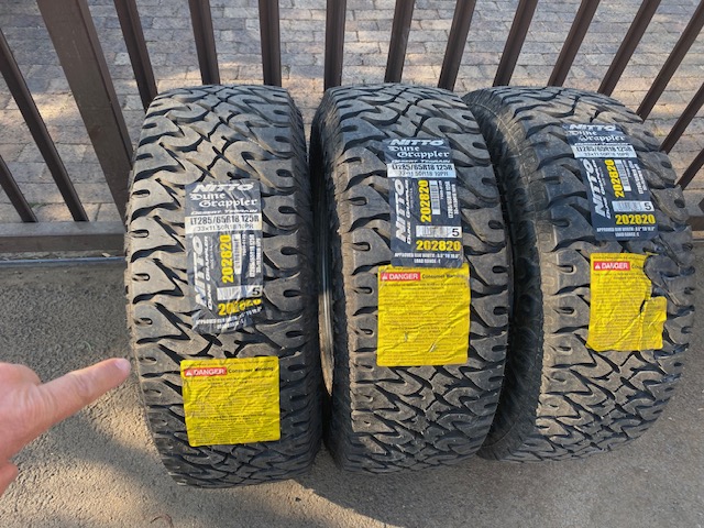 Tyres 285/65/18 Nitto only 3 available 4×4 tyres