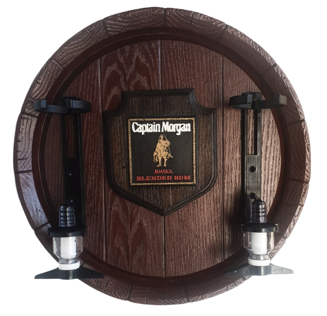 Captain Morgan Rum Liquor Dispensers: Large Barrel End with 2 Optics. NEW Items. Captain Morgan Rum Liquor Dispensers: Large Barrel End with 2 Optics. NEW Items.