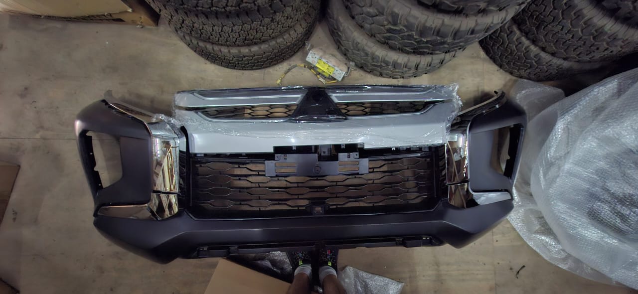 New Mitsubishi Triton 2024 Complete Front Bumper Assembly – Aftermarket parts New Mitsubishi Triton 2024 Complete Front Bumper Assembly – Aftermarket parts
