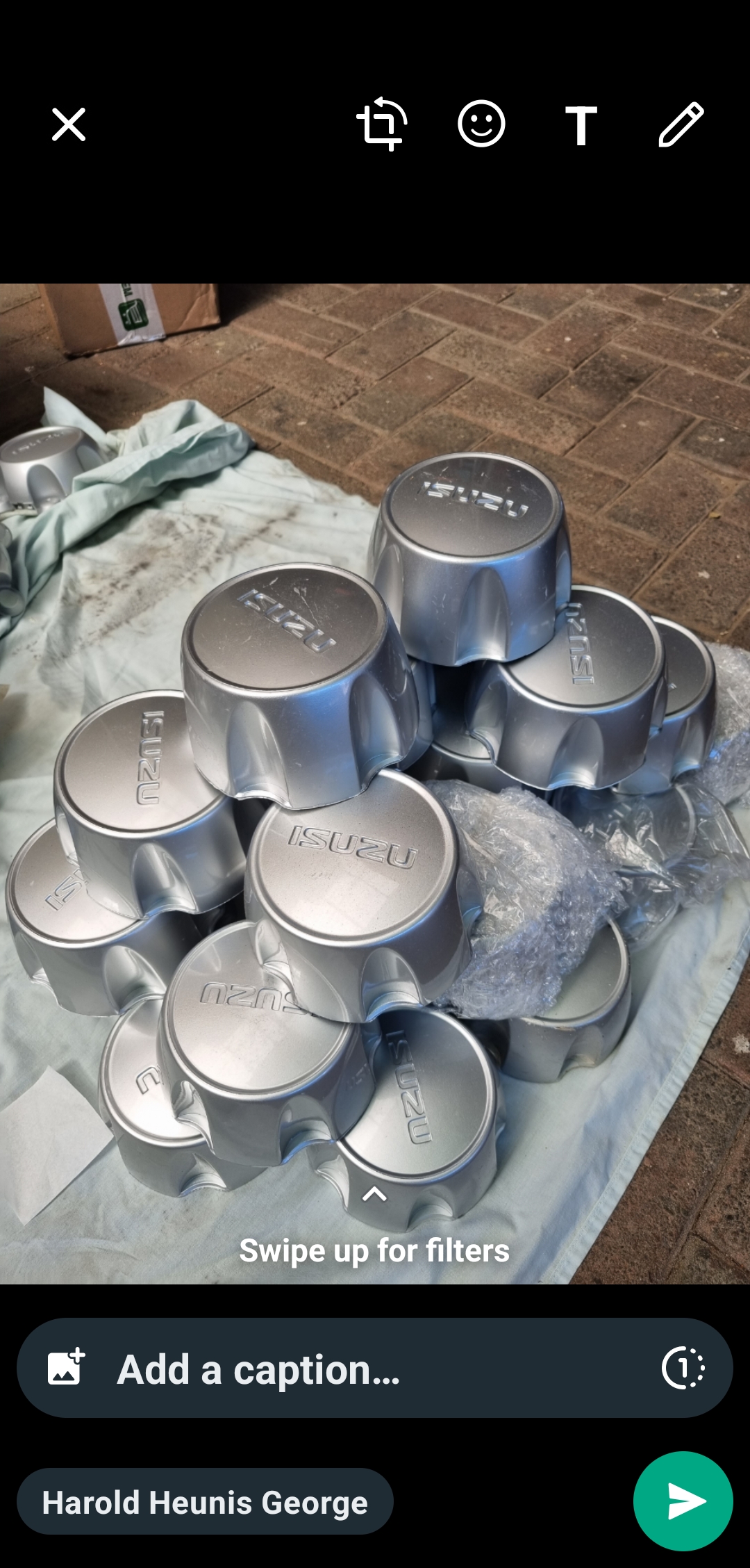 Isuzu mag centre caps - Private Seller Isuzu mag centre caps - Private Seller