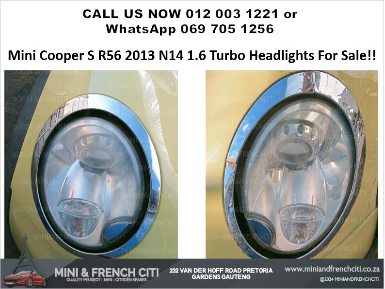 Mini Cooper S R56 2013 N14 1.6 Turbo Headlights for Sale - Private Seller Mini Cooper S R56 2013 N14 1.6 Turbo Headlights for Sale - Private Seller