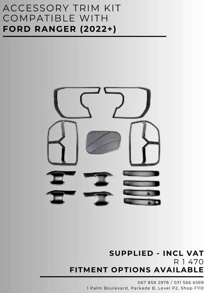 ACCESSORY TRIM KIT COMPATIBLE WITH FORD RANGER 2022+ - Private Seller ACCESSORY TRIM KIT COMPATIBLE WITH FORD RANGER 2022+ - Private Seller
