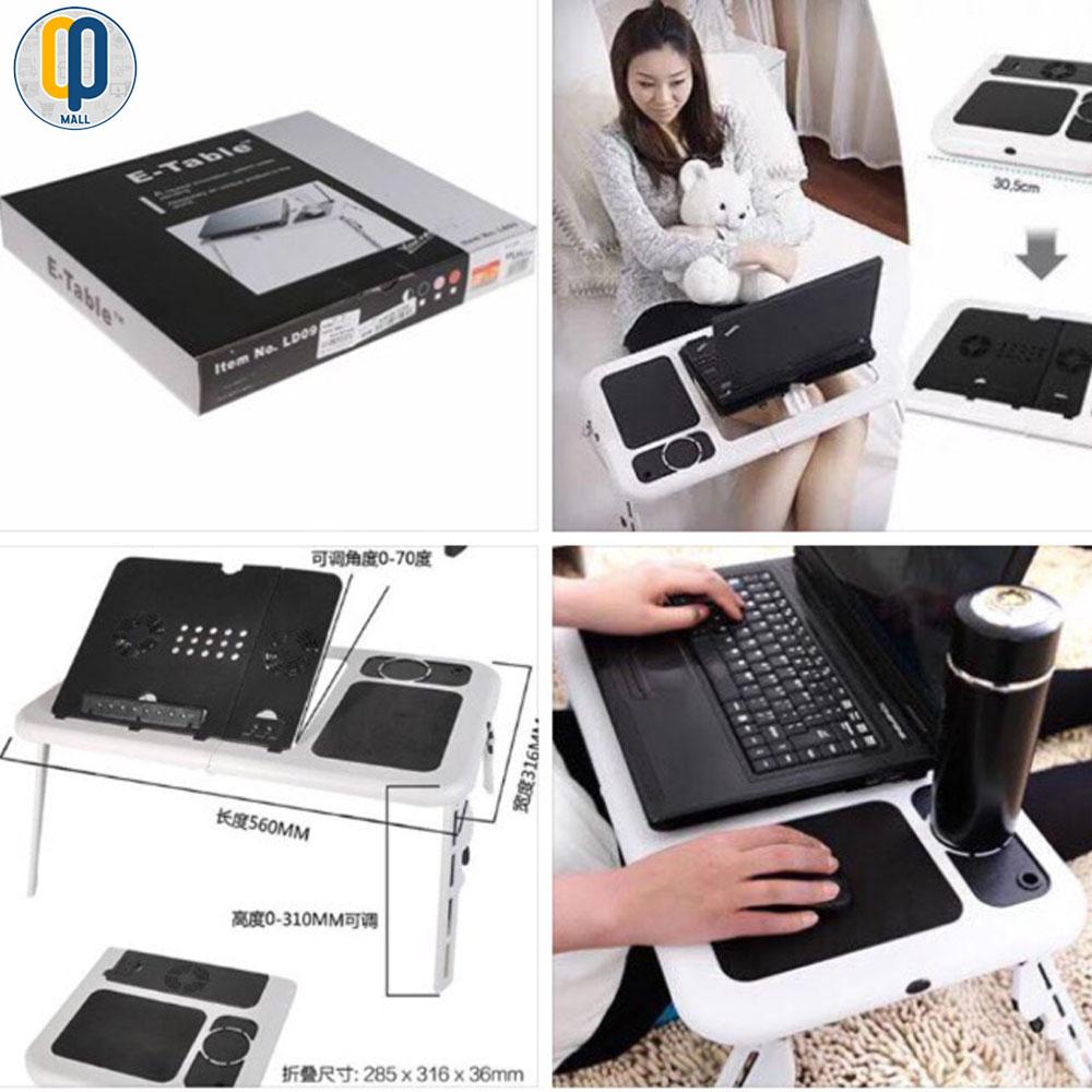 Laptop Stand E-Table. Foldable, Adjustable, Portable with Cooling Fans. Brand New Products.