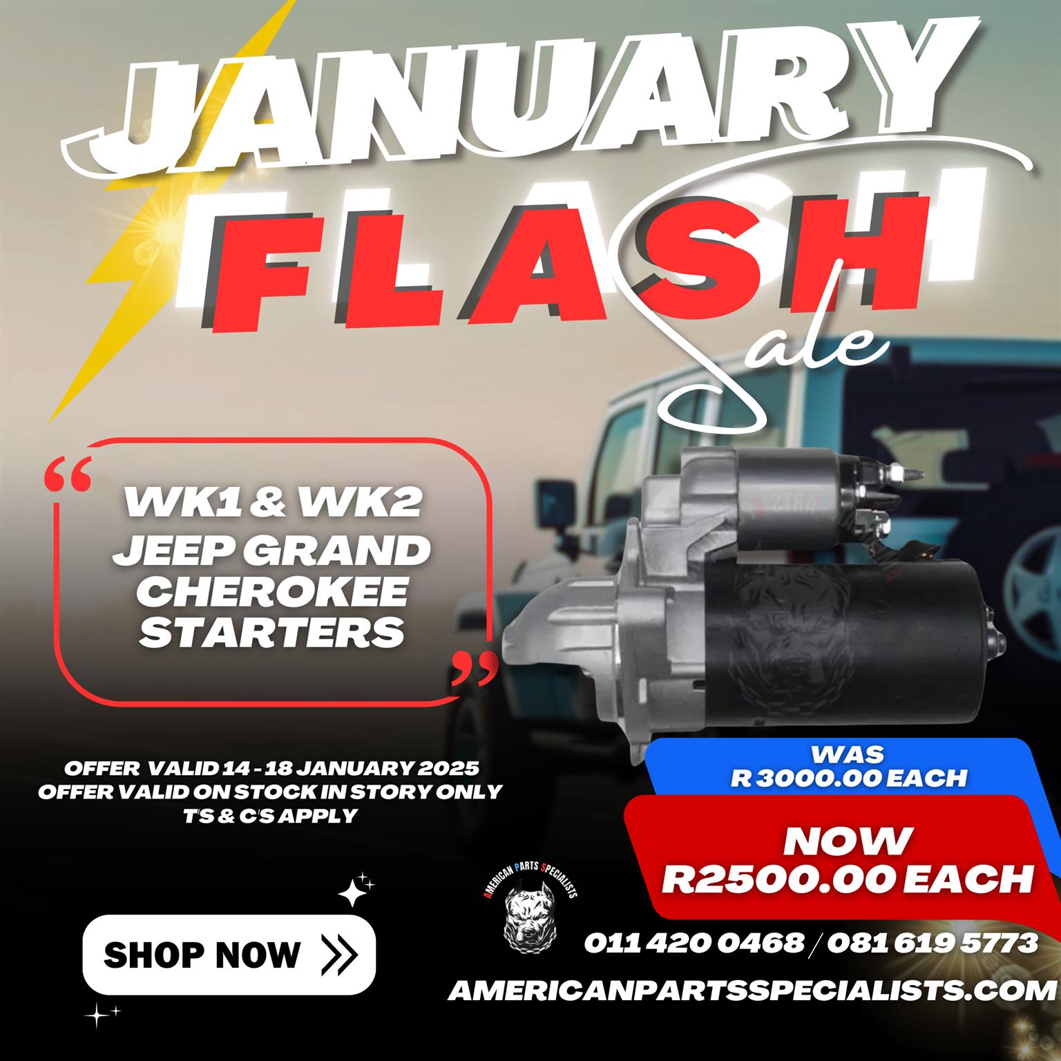 Jeep Starters On Sale - Private Seller