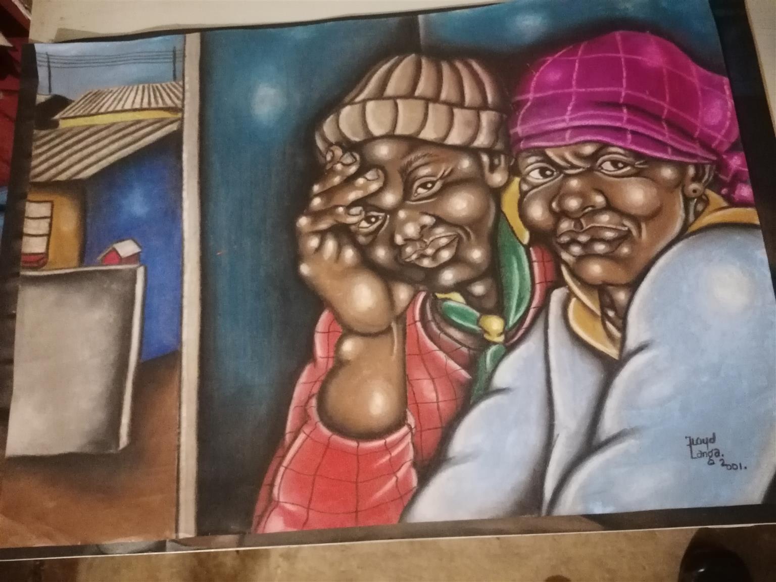 Oil paintings, Floyd Langa.