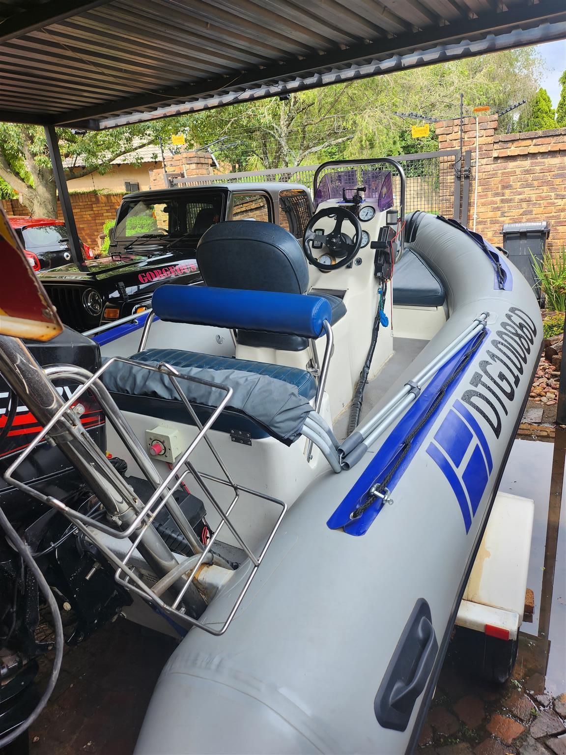 Buccaneer Semi rigid with 75hp Mercury outboard