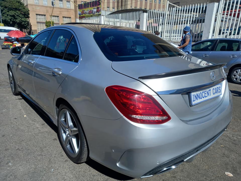 2015 MERCEDES BENZ C180 CGI AMG-LINE PETEOL, AUTOMATIC, SILVER COLOR, 92000KM