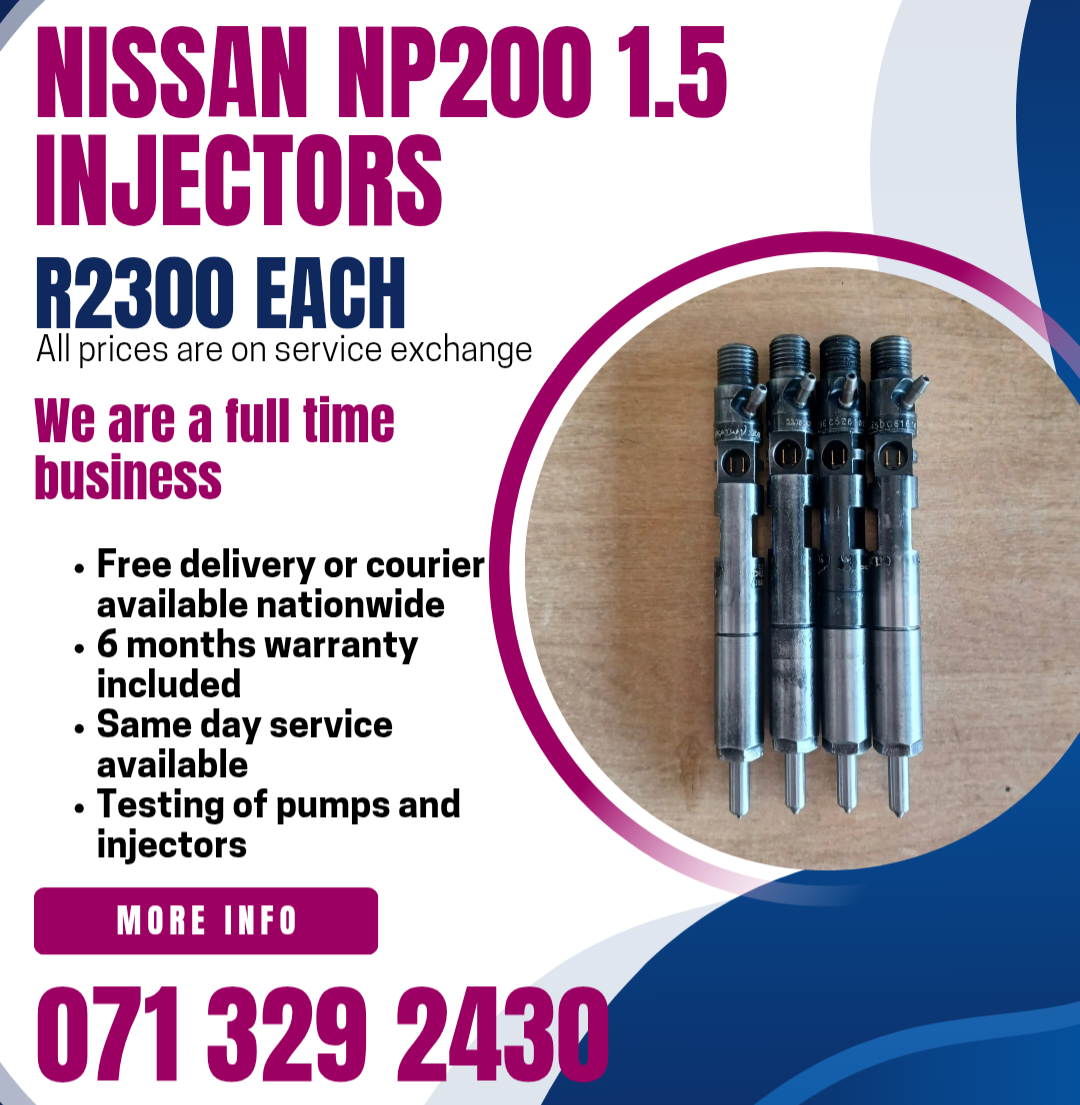 NISSAN NP200 1.5 INJECTORS FOR SALE WITH WARRANTY - Private Seller NISSAN NP200 1.5 INJECTORS FOR SALE WITH WARRANTY - Private Seller