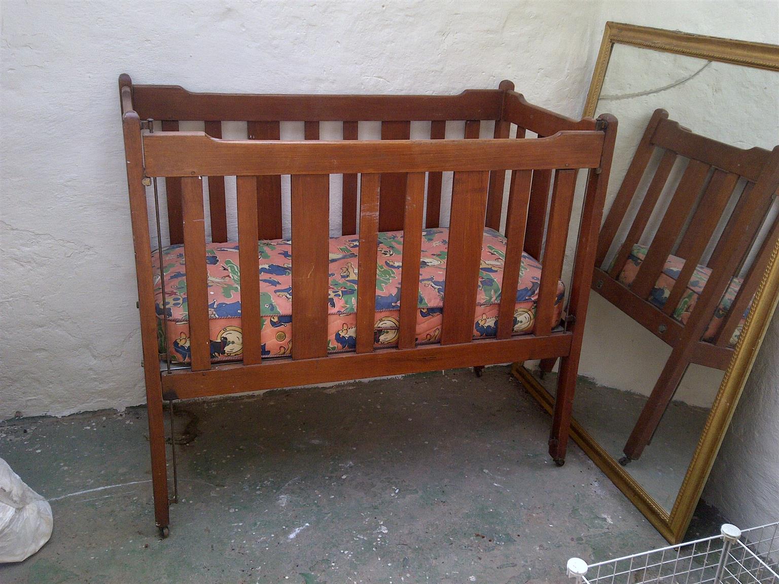antique baby cot